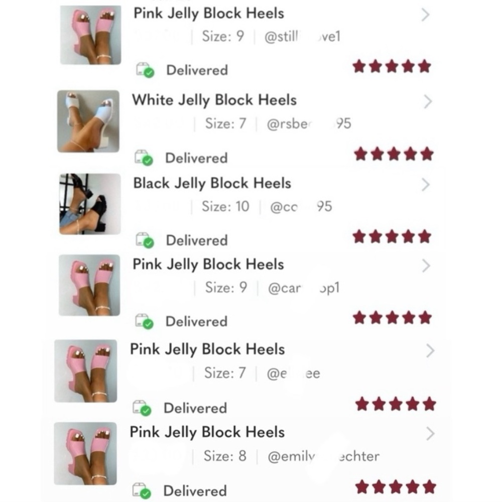 Pink Jelly Block Heels - Picture 12 of 13